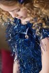 Луксозна детска рокля в тъмно синьо
