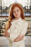 Сако от букле от неопрен Ecru Elegance